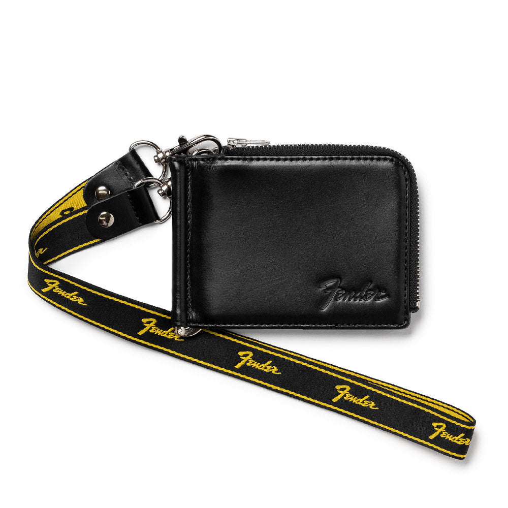 FENDER - (設立 80周年 ) - マネークリップ コインケース / Black / ギターピック&ウォレットコード付き